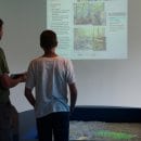 Bild 2: Informationen zum LIFE+ Projekt „Wald – Wasser – Wildnis“ sind im Landschaftsmodell unter dem Menüpunkt „Naturraum“ zu finden. Foto: Biologische Station Aachen