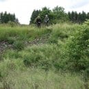 Bild 3: Die Dämme im Helingsbachtal verhindern die natürliche Dynamik des Mittelgebirgsbaches. Foto: Biologische Station Aachen