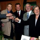 Bild 4: Feierten die Eröffnung des Nationalparks Eifel 2004: Bärbel Höhn, Christoph Lorbach, Günter Rosenke, Dr. Thomas Griese, Volker Hoffmann.