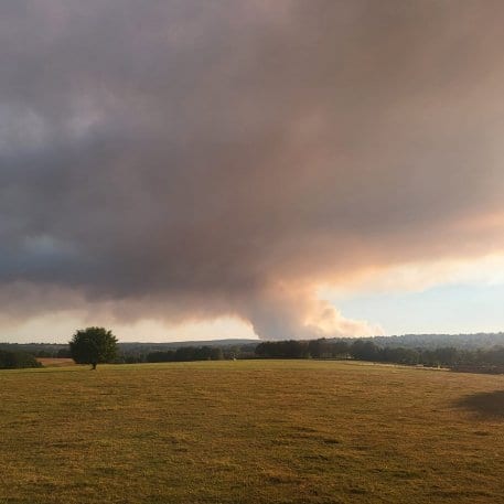 Erhebliche Rauchentwicklung durch Venn-Brand