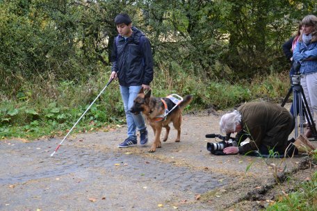 Filmaufnahmen im neuen barrierefreien Naturerlebnisraum „Wilder Kermeter“ zur
