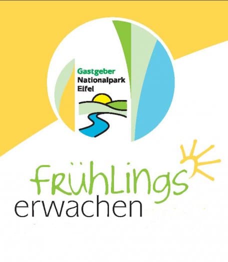 Frühlingserwachen: Eine Initiative der Nationalpark-Gastgeber in Zusammenarbeit mit der Nationalparkverwaltung Eifel, den Nationalpark-Waldführern, der Monschauer Land Touristik, dem Rureifel-Tourismus-Verein und der Nordeifel-Tourismus-Gesellschaft.