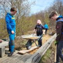 Im Nationalpark Eifel setzen sich Junior Ranger*innen für handfeste Projekte ein: So wie hier, bei der Gestaltung eines Weges im Wilden Kermeter.