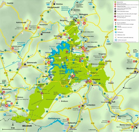 Map of the Eifel National Park