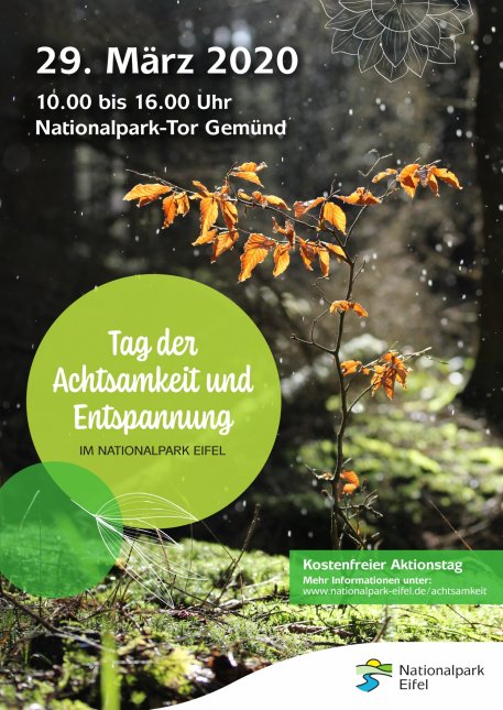 Plakat zum Tag der Achtsamkeit und Entspannung
