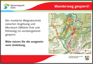 Sperrung Wegeabschnitt aufgehoben