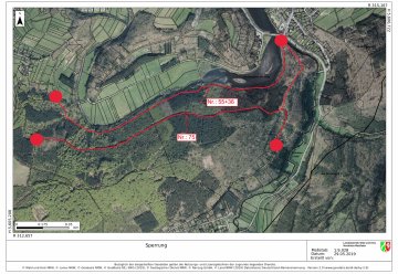 Sperrung von Wanderwegen im Bereich Dedenborn/Einruhr