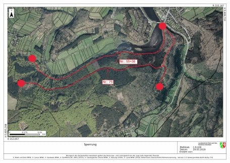 Sperrung zwischen Dedenborn und Einruhr