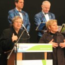 Umweltministerin Bärbel Höhn blickte in ihrer Festrede auf ein erfolgreiches Nationalpark-Jahr zurück. Die Redebeiträge wurden in Gebärdensprache übersetzt.